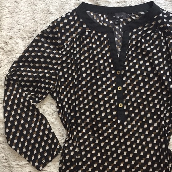 The Limited Tops - The Limited Black Popover Blouse
